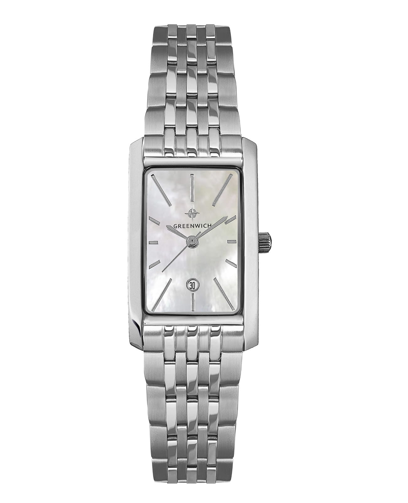 Greenwich Greenwich Vesta GW 511.10.13  GW 511.10.13 кварцевые женские часы перламутровый циферблат, браслет нержавеющая сталь — вид спереди